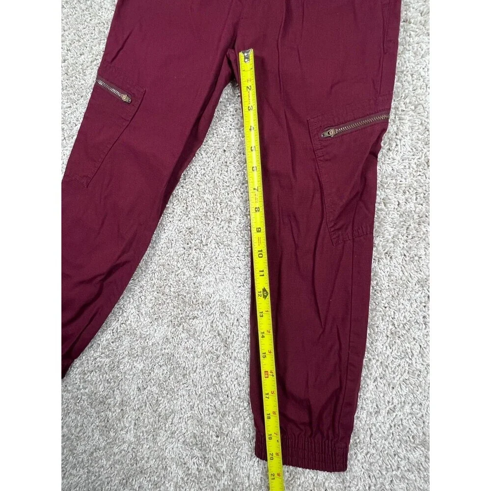 The Childrens Place Girls Cargo Jogger Pants Size 7 Burgundy